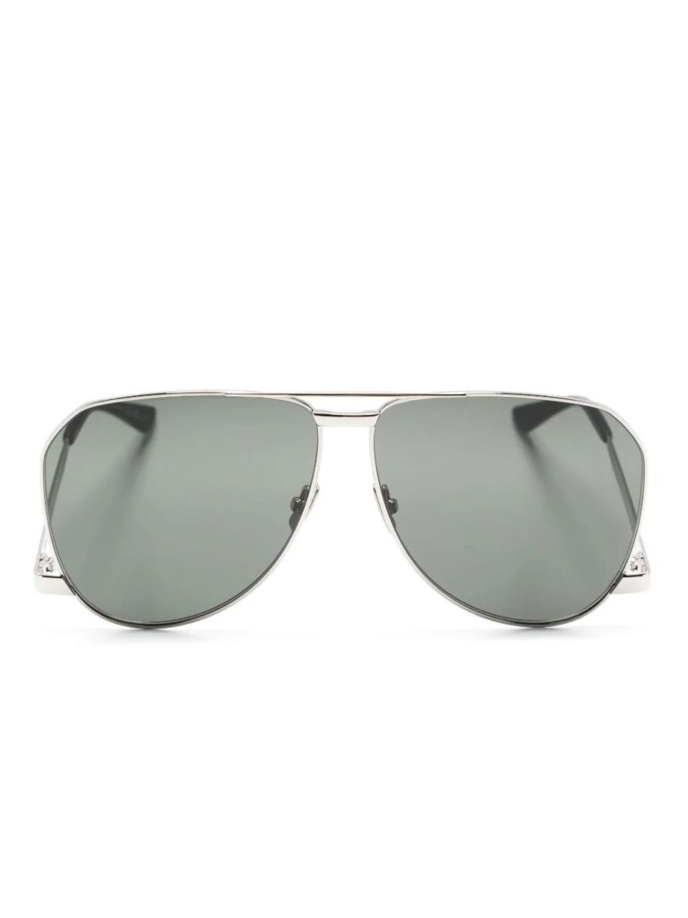 Saint Laurent Eyewear logo-engraved pilot-frame sunglasses