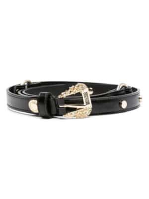 Versace Jeans Couture faux-leather logo-engraved belt