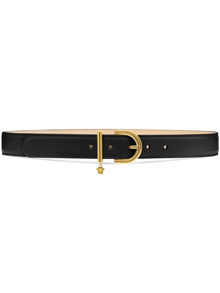 Versace Medusa-charm leather belt