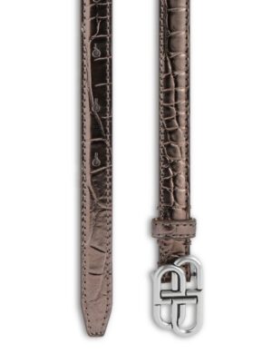 Balenciaga BB skinny leather belt
