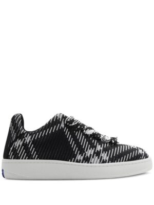 Burberry check knit box sneakers