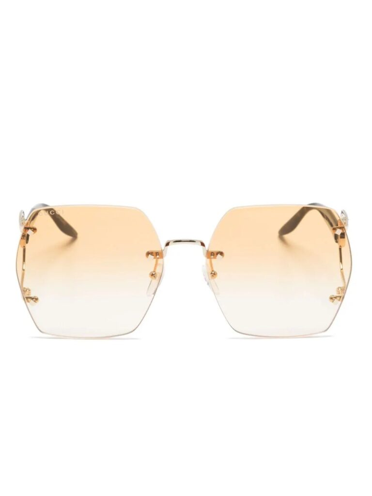 Gucci Eyewear Double G geometric-frame sunglasses