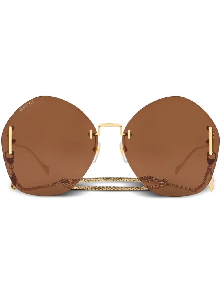 Gucci Eyewear frameless logo-engraved sunglasses