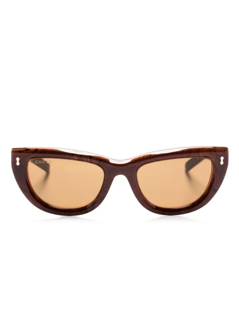 Gucci Eyewear logo-engraved cat-eye sunglasses