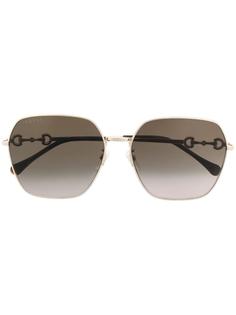 Gucci Eyewear oversize horsebit-detail sunglasses
