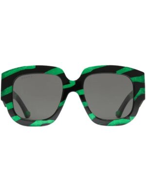 Gucci Eyewear square-frame stripe-print sunglasses