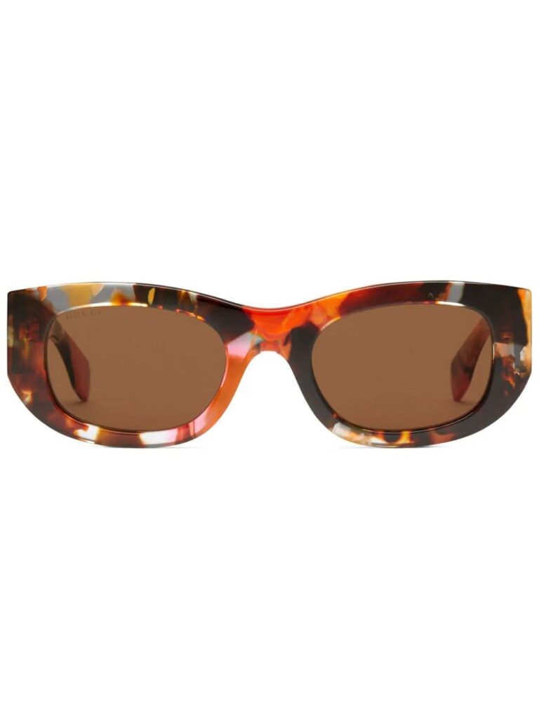 Gucci Eyewear tortoiseshell-effect oval-frame sunglasses