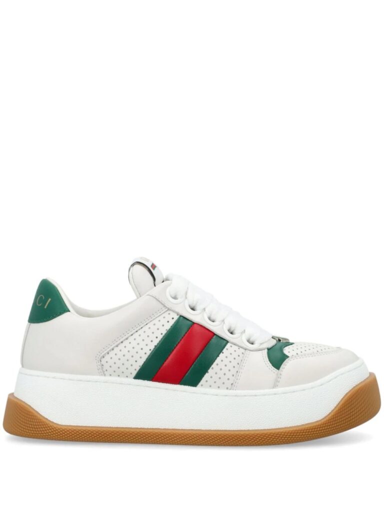 Gucci Screener lace-up leather sneakers
