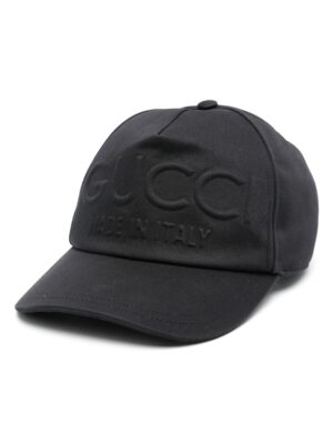 Gucci embossed-logo cotton cap