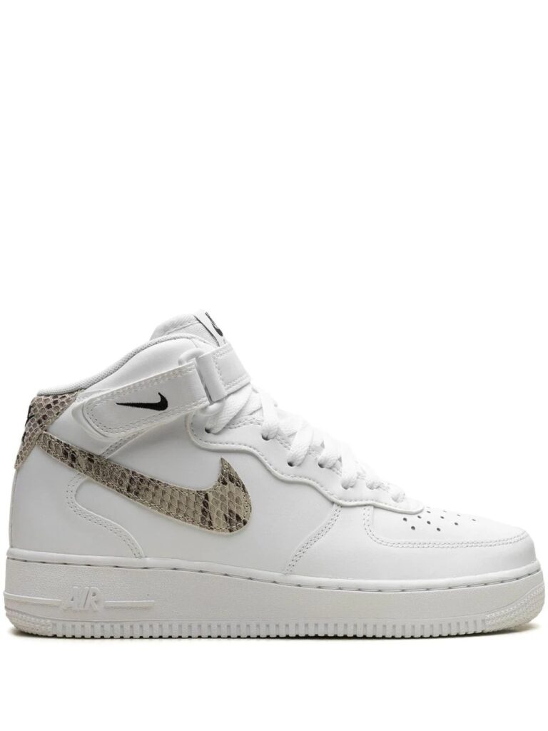 Nike Air Force 1 '07 Mid "White/Snake Swoosh" sneakers