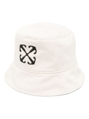Off-White Arrows-embroidered cotton bucket hat
