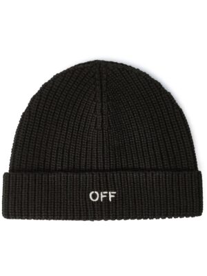 Off-White Off-Stamp virgin-wool beanie hat