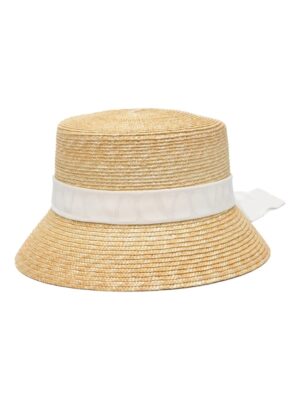 Valentino Garavani ribbon-embellished straw hat