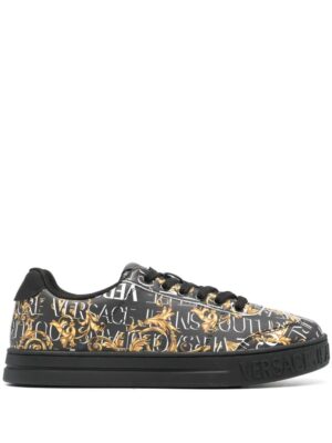 Versace Jeans Couture Barocco-print leather sneakers