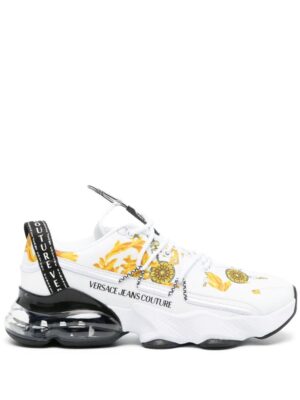 Versace Jeans Couture Chain Couture-print lace-up sneakers