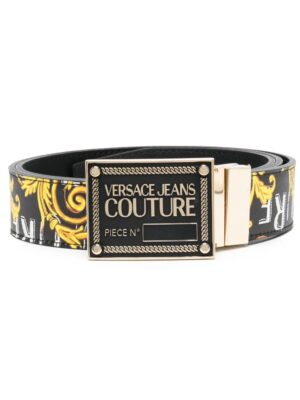 Versace Jeans Couture logo-embellished leather belt