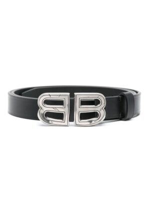 Balenciaga dented logo-buckle belt