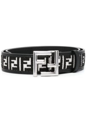 FENDI FF-initials leather belt