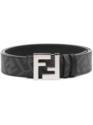 FENDI FF-logo reversible leather belt