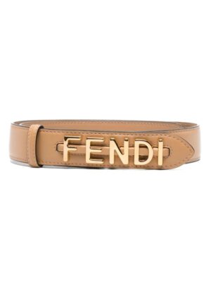 FENDI Fendigraphy logo-plaque leather belt