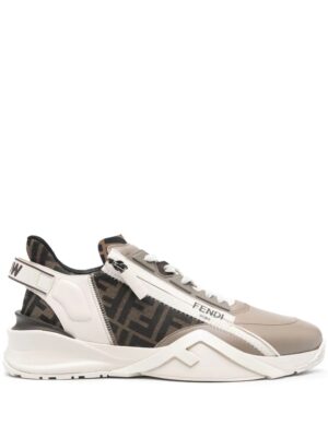 FENDI Flow panelled leather sneakers