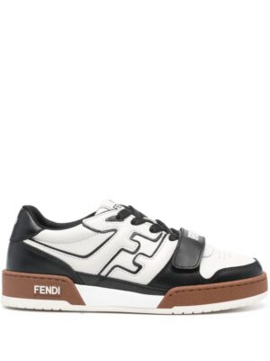 FENDI Match panelled leather sneakers