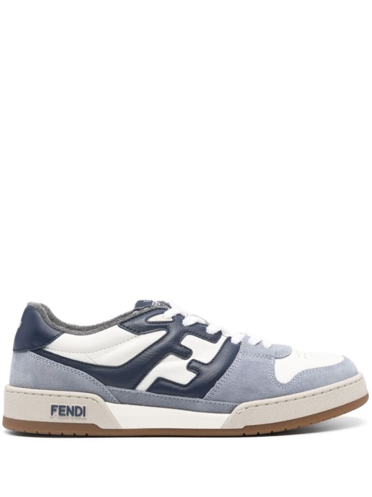 FENDI Match panelled suede sneakers