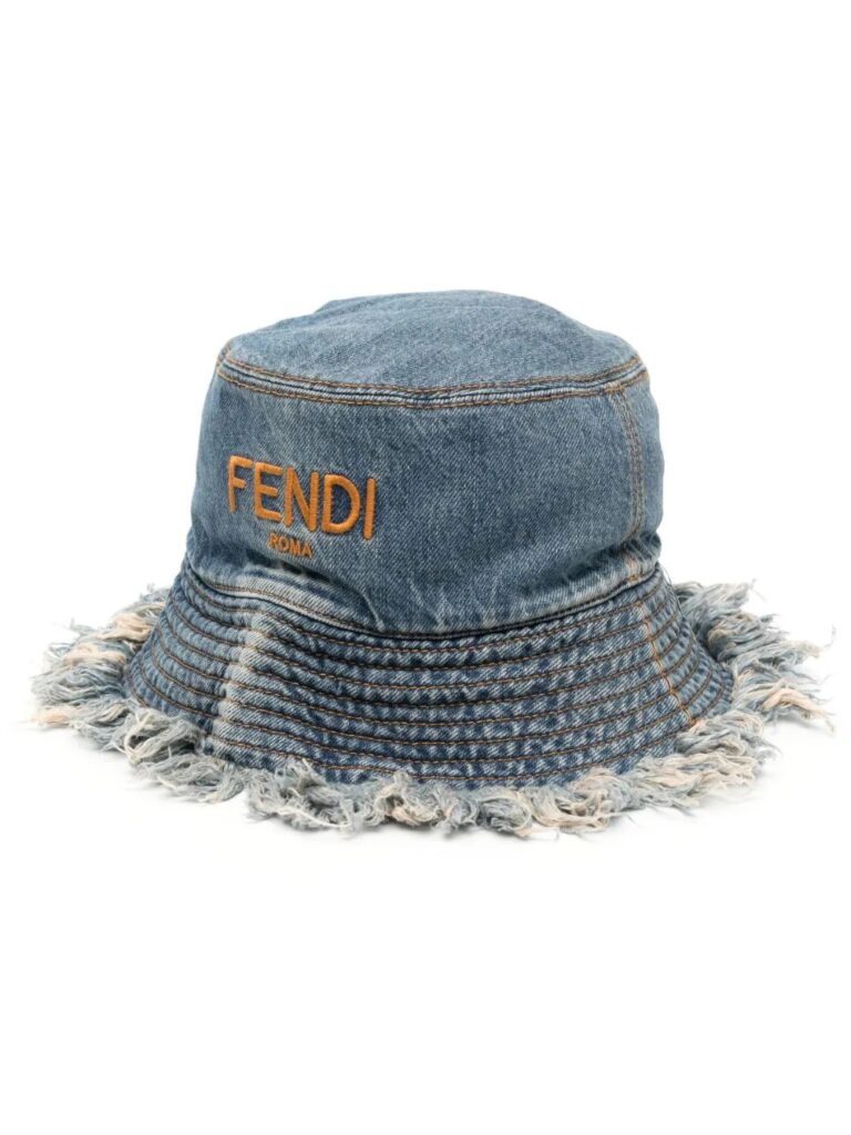 FENDI embroidered-logo bucket hat