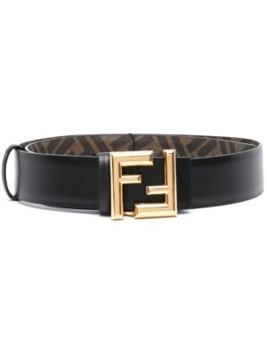 FENDI logo-buckle leather belt
