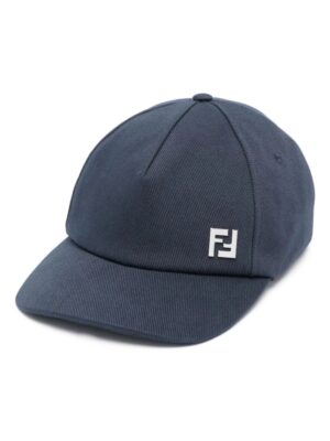 FENDI logo-plaque cotton baseball cap