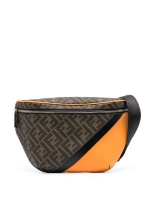 FENDI monogram-pattern leather belt bag
