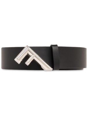 FENDI tilted-logo leather belt