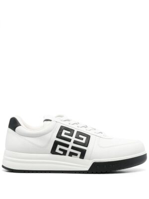 Givenchy contrasting-logo leather sneakers