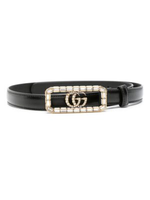 Gucci Double G-buckle leather belt