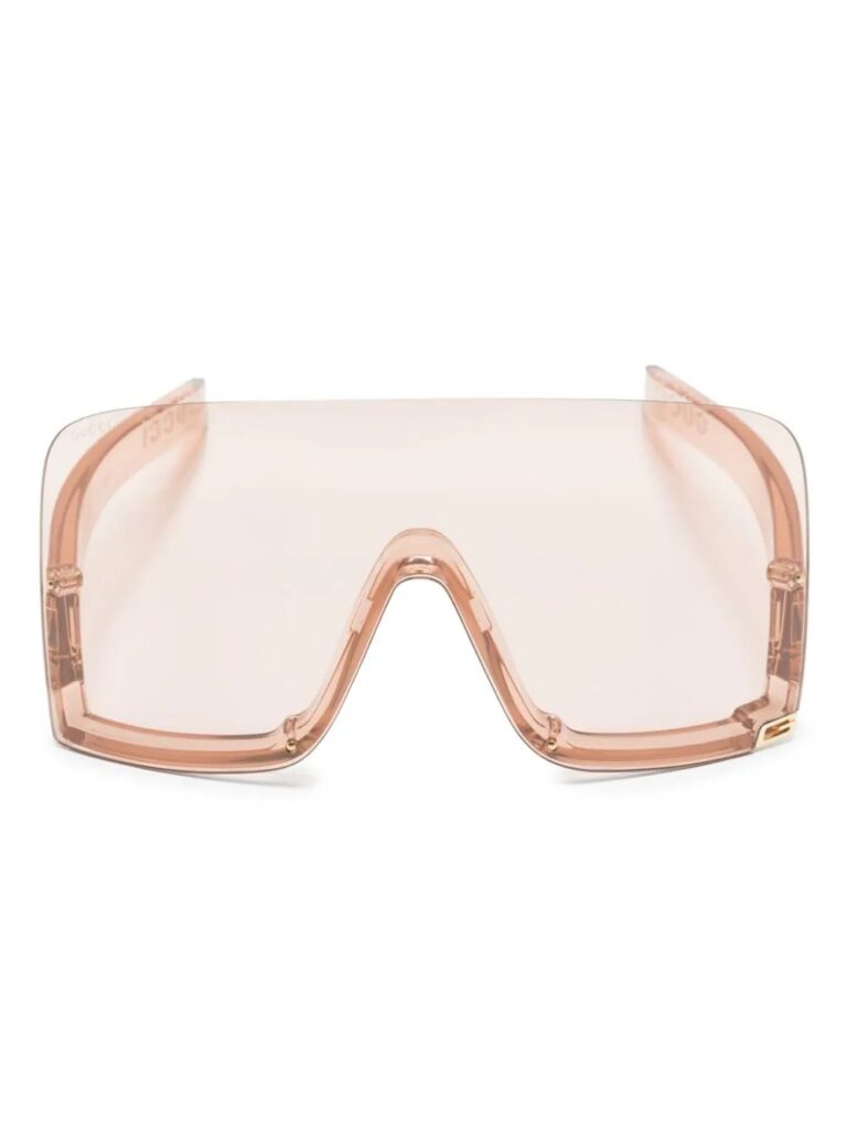 Gucci Eyewear logo-lettering shield-frame sunglasses