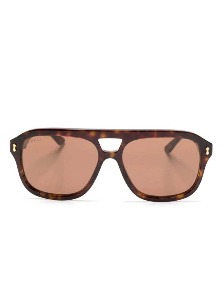 Gucci Eyewear logo pilot-frame sunglasses