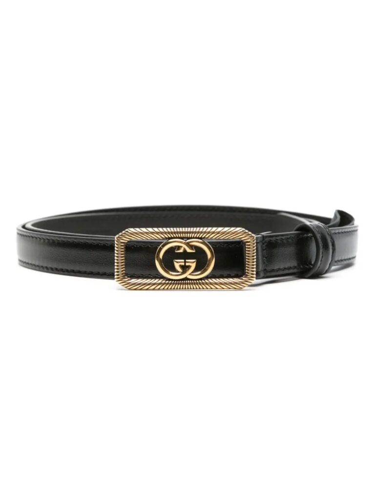 Gucci Interlocking G-buckle leather belt