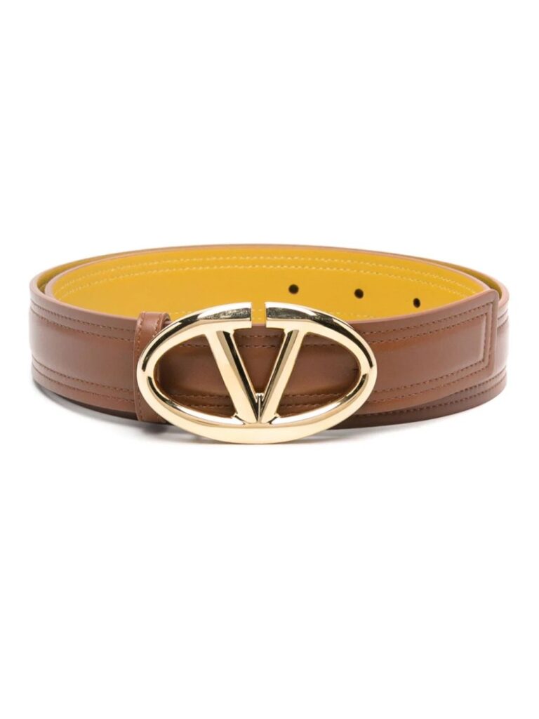 Valentino Garavani VLogo Signature-buckle leather belt