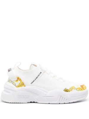 Versace Jeans Couture baroque-print leather sneakers