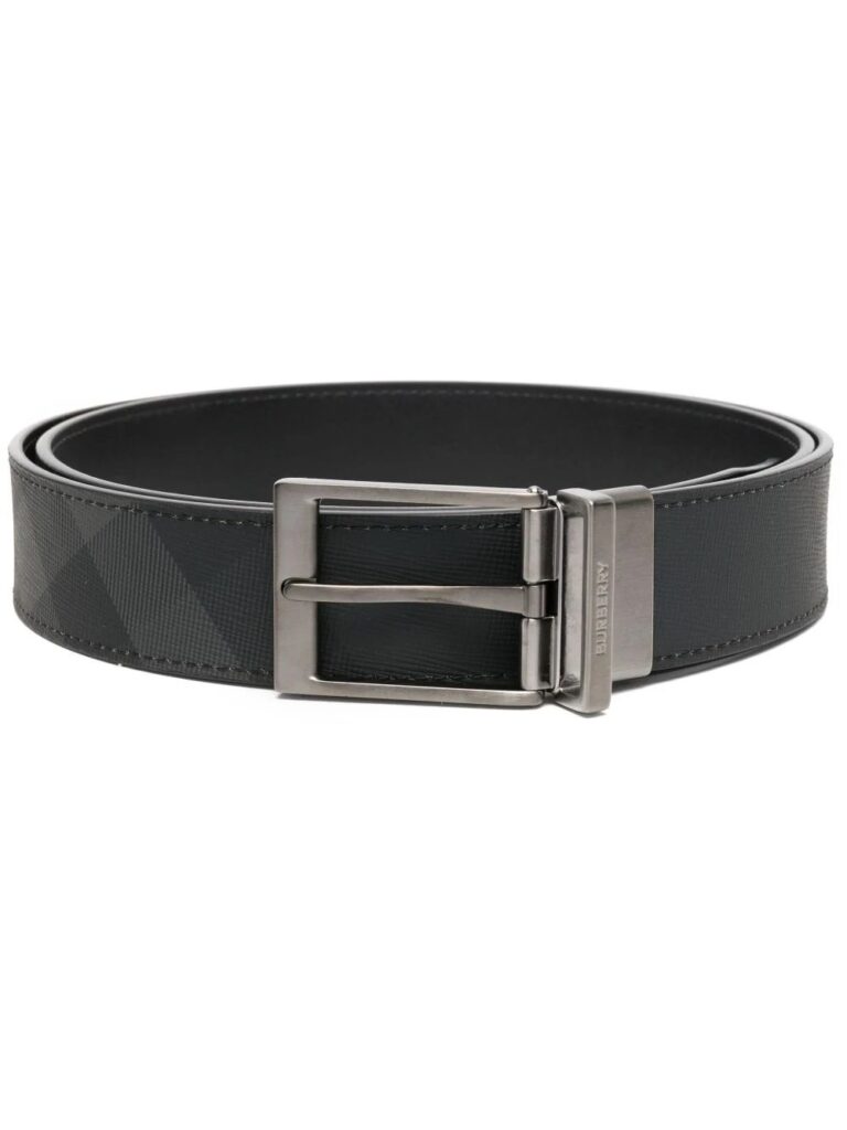 Burberry reversible check-print leather belt