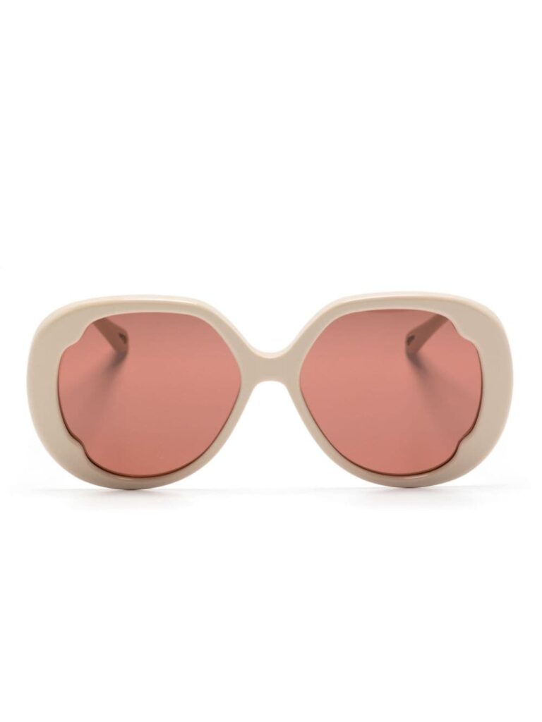 Chloé Eyewear logo-print oversize-frame sunglasses