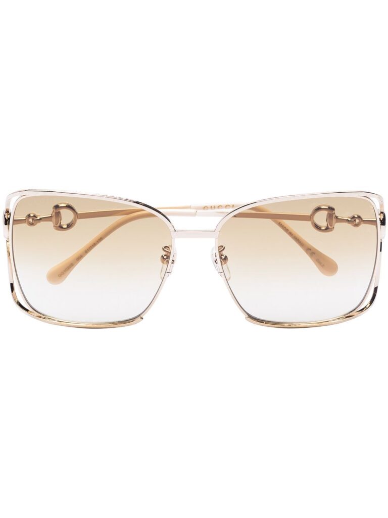 Gucci Eyewear Horsebit oversize-frame sunglasses