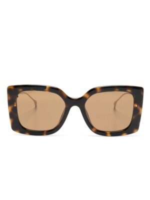 Gucci Eyewear tortoiseshell-effect oversize-frame sunglasses