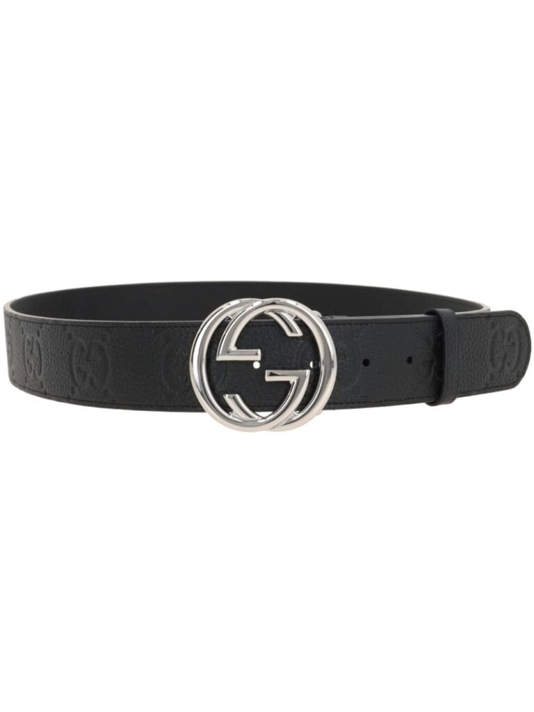 Gucci Interlocking G-buckle leather belt