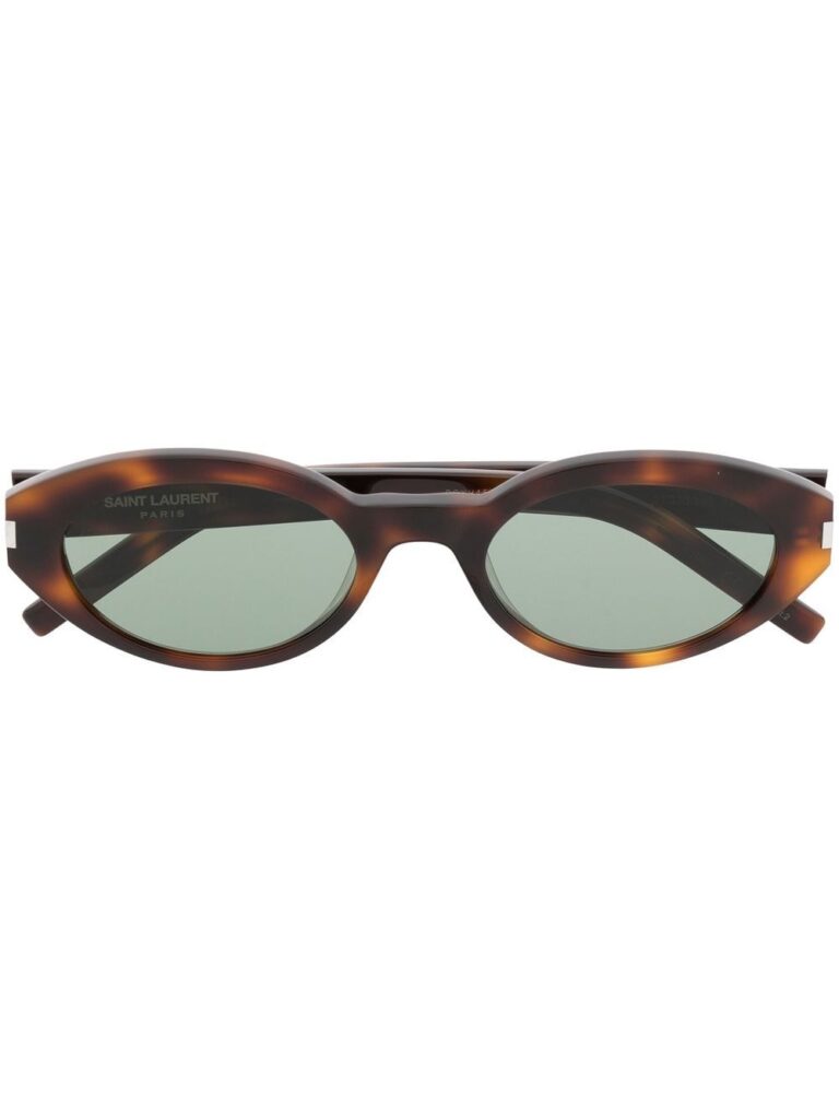 Saint Laurent Eyewear oval-frame tortoiseshell-effect sunglasses