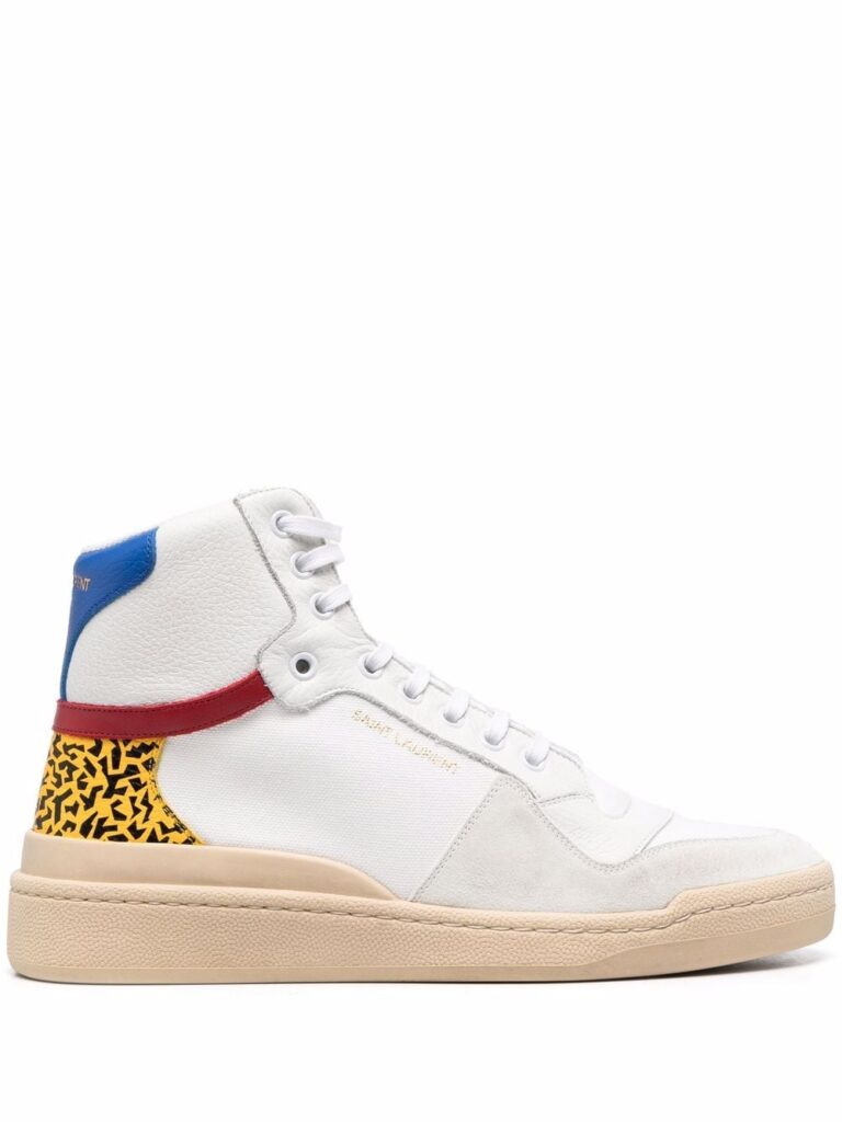 Saint Laurent SL-24 mid-top lace-up sneakers