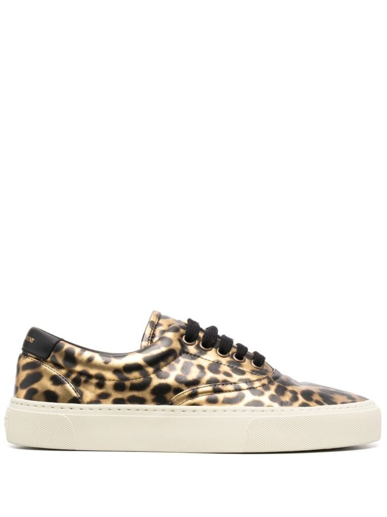 Saint Laurent Venice leopard-print low-top sneakers
