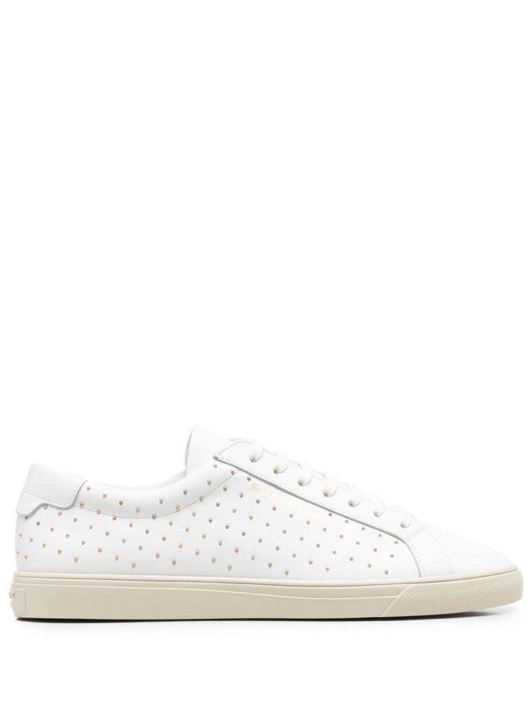 Saint Laurent leather studded sneakers