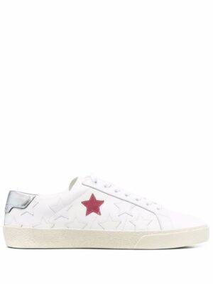 Saint Laurent star-patch lace-up sneakers