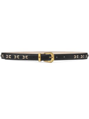 Versace embroidered leather belt